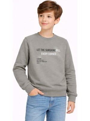 Baglan Erkek Çocuk Önü Arkası Baskılı Sweatshirt BGL-ST05231