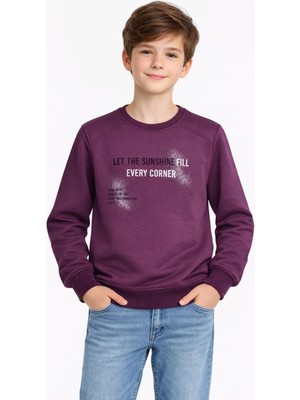 Baglan Erkek Çocuk Önü Arkası Baskılı Sweatshirt BGL-ST05231