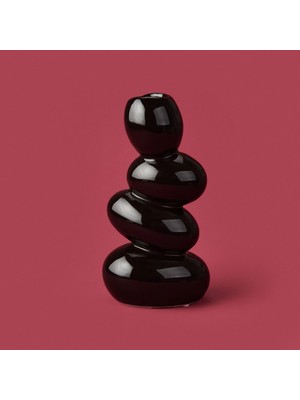 Matmel Deco Elegant Curves Vazo - Siyah - 24 cm