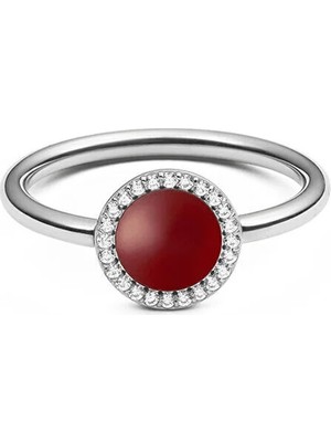 Daniel Wellington Audrey Ring Red Agathe Silver