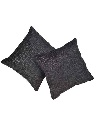 Nev Home Kadife Dokulu Dekoratif 2'li Set Koltuk/kanepe Kullanımına Uygun Kırlent Kılıfları Model 2