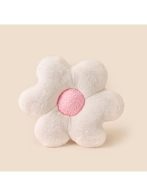Matmel Soft Çiçek Figürlü Yastık - Beyaz - 45X45 cm