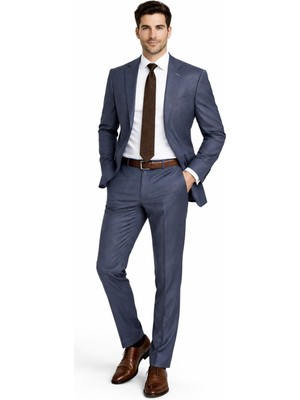 Suitmen Erkek Armürlü 4 Drop Çift Yırtmaçlı Takım Elbise BGL-ST05330