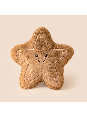Matmel Soft Yıldız Figürlü Yastık - Kahverengi - 40X40 cm