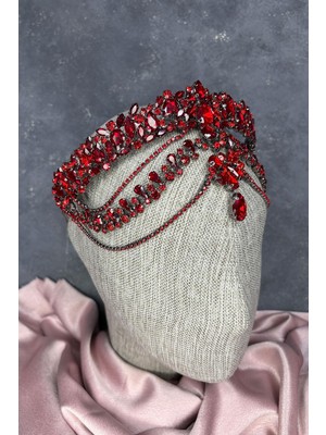 Özbience Şık ve Zarif Sallantılı Gelin Kına Tacı, Saç Aksesuarı, Özel Günler Için