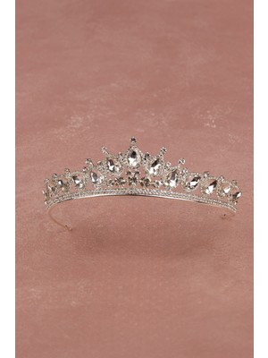 Özbience Parlak Kristal Taşlı Gelin Tacı, Kına Gecesi Için Şık ve Zarif Tasarım