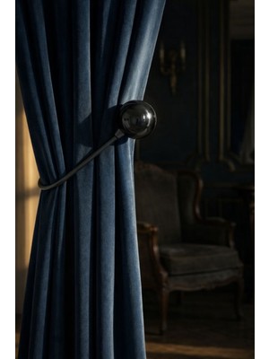 Antrasit Rengi Hayalet Kol ( Fon ve Tül) Bağı, Perde Aksesuarı, Perde Tutucu, Renso