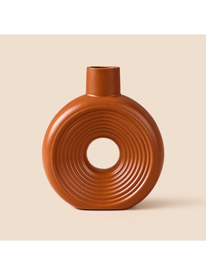 Matmel Deco Yuvarlak Iskandinav Dekor - Kiremit - 18 cm