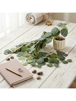 Eva Dekor Dekor Dekoratif Saksılı Yapay Okaliptüs - Yeşil