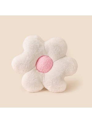Matmel Soft Çiçek Figürlü Yastık - Beyaz - 45X45 cm