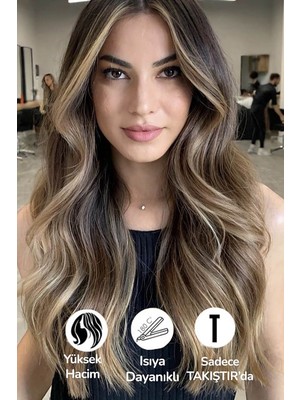 Özbience Işte 75 Karakteri Aşmayan ve Marka Içermeyen Ürün Başlığı Önerisi:izli Dalgalı Saç Çıt Çıt Yarımay 60CM Sarı Ombre 110G