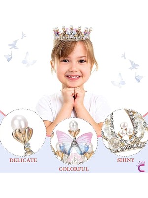 Özbience Kelebekli Incili Zirkon Taşlı Prenses Tacı, Doğum Günü ve Parti Şıklığı