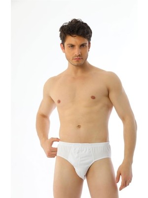 Çift Kaplan Erkek Süprem Kumaş Beyaz Slip 740