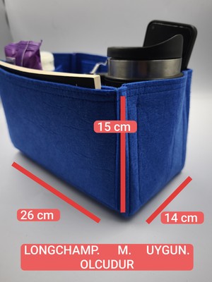Marjinal W Club Tek  Suluklu  Long....  M   Canta Icın Duzenleyıcı Organızer  Saks Mavı  Renk 26 x 15 x 14  Olculu  (  Uzunluk  x Yukseklık  x Genıslık )