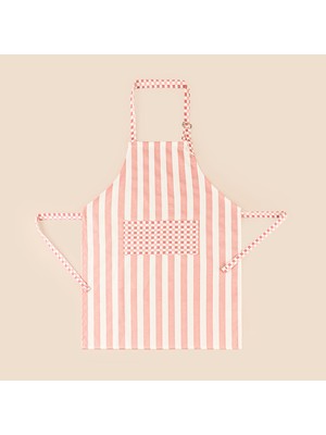Matmel Soft Riga Mutfak Önlüğü - Pembe / Ekru - 54X78 cm