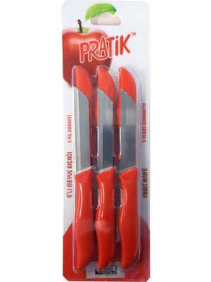 Pratik Plastik Saplı Meyve Bıçağı 6'lı