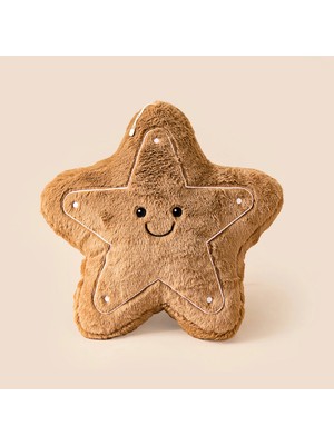 Matmel Soft Yıldız Figürlü Yastık - Kahverengi - 40X40 cm