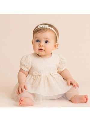 Jolly Joy Tüllü Bebek Elbise - Ekru - 12 - 18 Ay Ekru