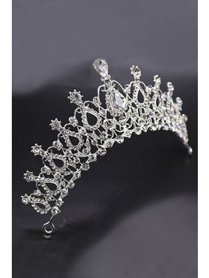 Özbience Şık Taşlı Kraliçe Gelinlik Tacı, Kına ve Düğün Için Muhteşem Seçim