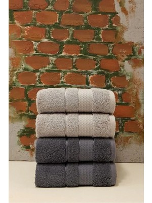 Tusebu 4'lü Gri Tonları Havlu – Yumuşak, Hızlı Emici