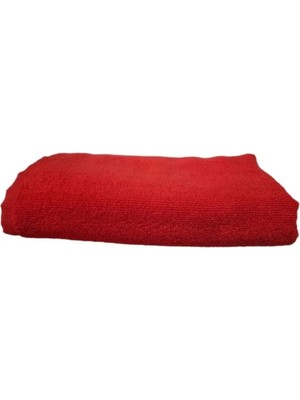 Elmira Textile 12LI Paket Boya Tutmayan Mikrofiber El Yüz Havlusu 50X90 Kırmızı Yumuşak Dokulu