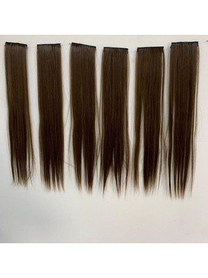 Özbience Koyu Kumral Düz Uzun Isıya Uygun 6'lı Çıt Çıt Seti