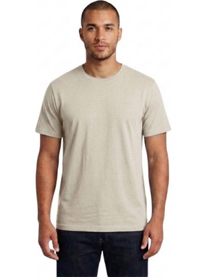 Trender O Yaka Basic Erkek T-Shirt 100-03 Taş