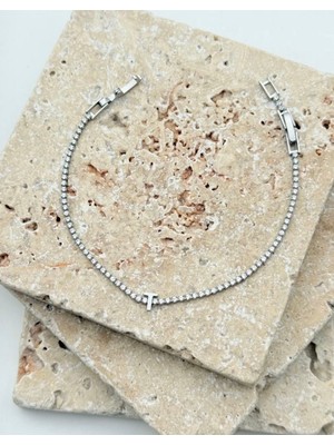 SY Aksesuar Su Yolu Silver Harf Bileklik