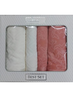 Özdilek Pastoral Best Hamam Seti - Gül Kurusu / Krem