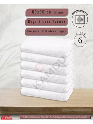 Sualuxe [6 Adet] Büyük Boy Mikrofiber 50X90CM, Spor Havlusu, Kuaför Havlusu, Berber Havlusu, El Yüz Havlusu