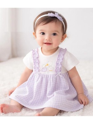 Jolly Joy Civciv Nakışlı Elbise - Lila - 9 - 12 Ay Lila