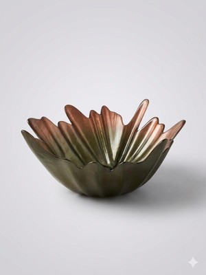 Modern Yaprak Tasarımlı Dekoratif Kase – Şık Meyvelik / Salon & Masa Üstü Dekoratif Sunum Kasesi