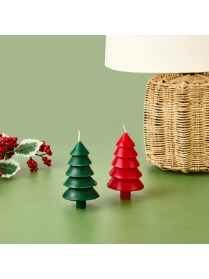 Kpm Ağaç Şeklinde Renkli Mum - Asorti - 150 gr