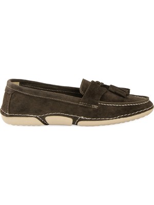 Pegia Süet Püskül Detaylı Loafer DG6106