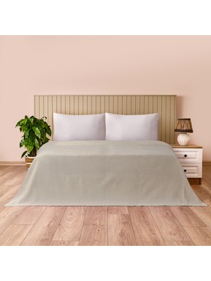 Matmel Soft Rete Tek Kişilik Pike - Bej - 160X220 cm