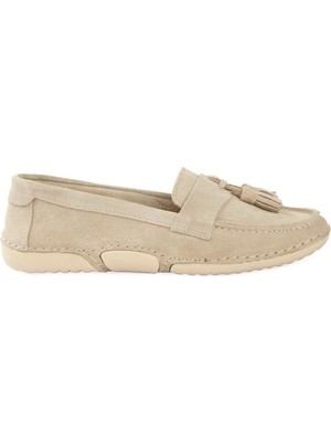Pegia Süet Püskül Detaylı Loafer DG6106
