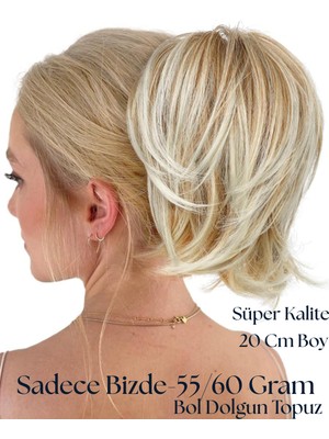 Özbience Plaj Sarısı Renkli Doğal Lastikli Toka Postiş Topuz Toka