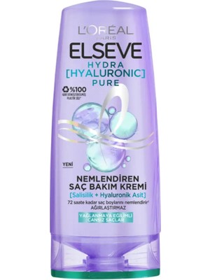 3 Adet Elseve Hydra Pure Yağlanma Karşıtı Nemlendirici Saç Bakım Kremi 250 ml
