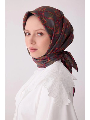 Belli Klasik Desen Tivil Ipek Eşarp 4328D E26YA4328D01-05