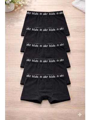 Süsen Lingerie Siyah Renk Çocuk Boxer,pamuklu Günlük Çocuk Boxer