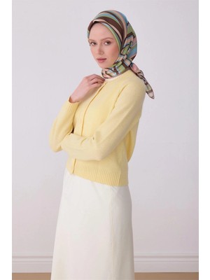 Belli Geometrik Desen Tivil Ipek Eşarp 4311D E26YA4311D01-01