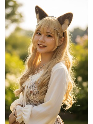 Özbience Sevimli Kahve Renkli Kulak Figürlü Peluş Oyuncak