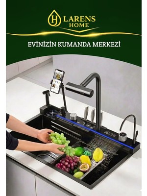 Larens Lüks Dijital Göstergeli Telefon Tutamaklı Eviye Seti (4mm)