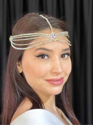 Özbience Şık Kına Tacı ve Alınlık Seti, Zarif ve Göz Alıcı Tasarım