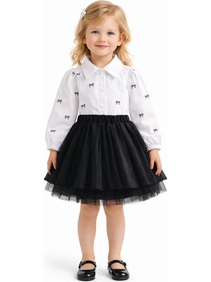 Butik Kız Çocuk Bayramlık & Yeni Sezon Gömlek-Etek Ikili Takım ( Yaşınızı Alınız)