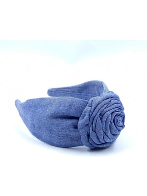 Özbience Gül Figürlü Aksesörlü Denim Taç, Şık ve Rahat Şapka Tasarımı