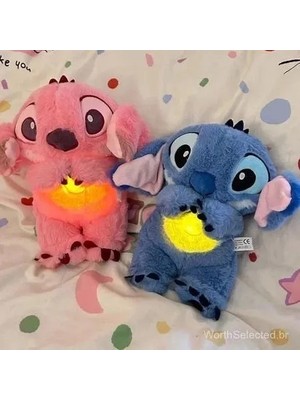 DMR Accessoire Nefes Alan Stitch Uyku Arkadaşı Peluş Sesli Işıklı Müzikli 1 Adet Karışık Renk