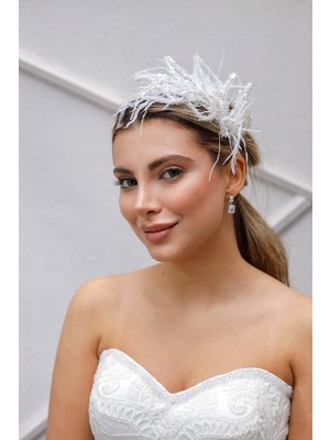 Özbience Beyaz Gelin Taç, Zarif ve Şık Düğün Saç Aksesuarı