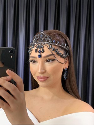 Özbience Parlak Taşlı Şık Gelin ve Nişan Alınlığı, Özel Günleriniz Için Ideal