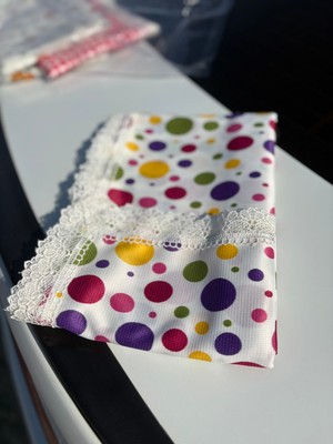 BHT 140 X170 Raşel Leke Tutmaz Güpürlü Sofra Bezi Renkli